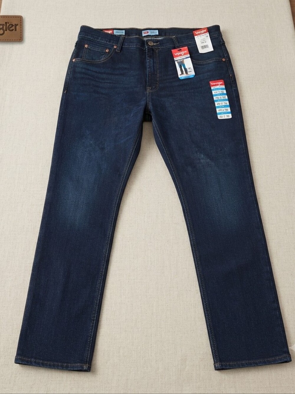 ​Wrangler Five Star Premium Men's Jeans  Dark Wash Stretch Straight Fit NWT